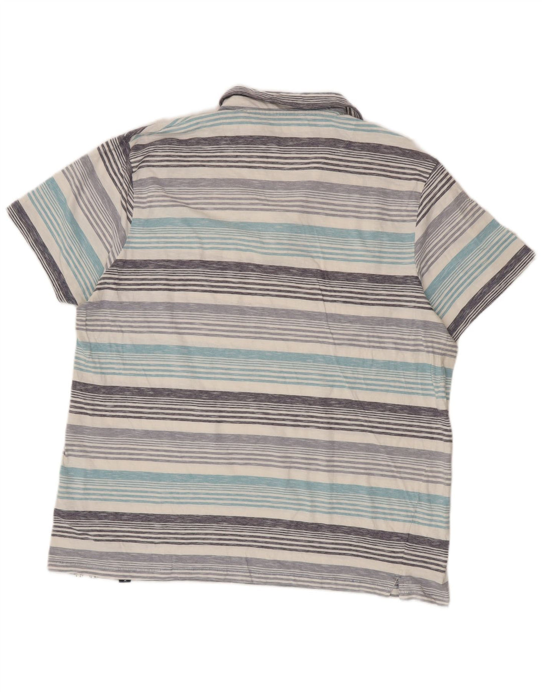 Camisa polo masculina Weird Fish 2XL algodão listrado azul