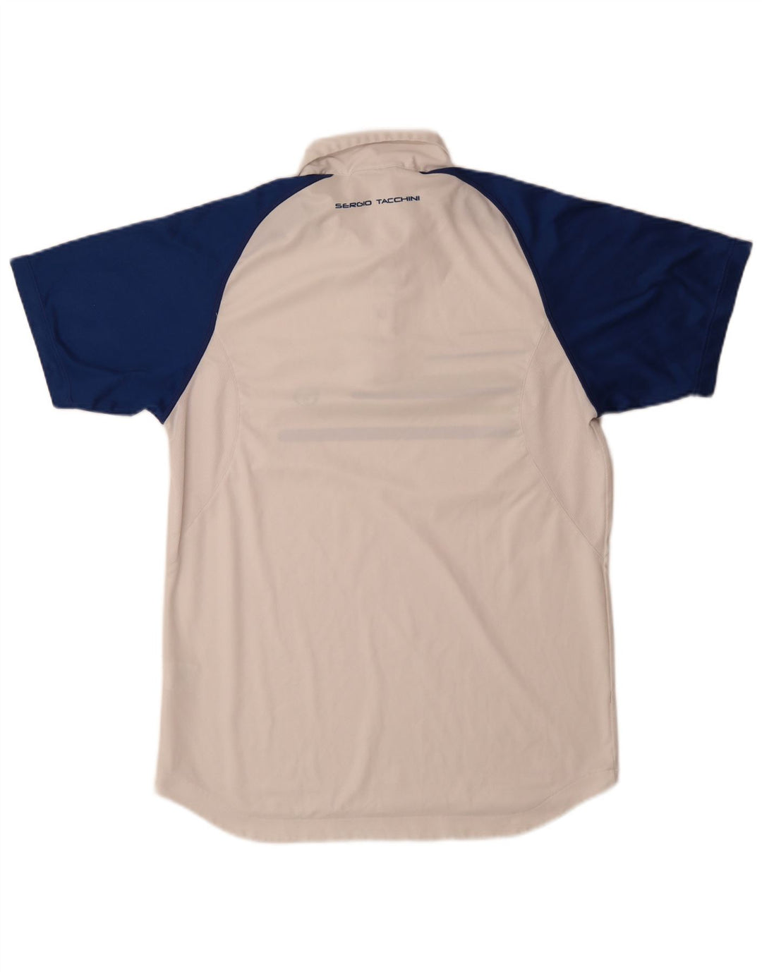 Camisa pólo masculina Sergio Tacchini grande poliéster colorblock branco