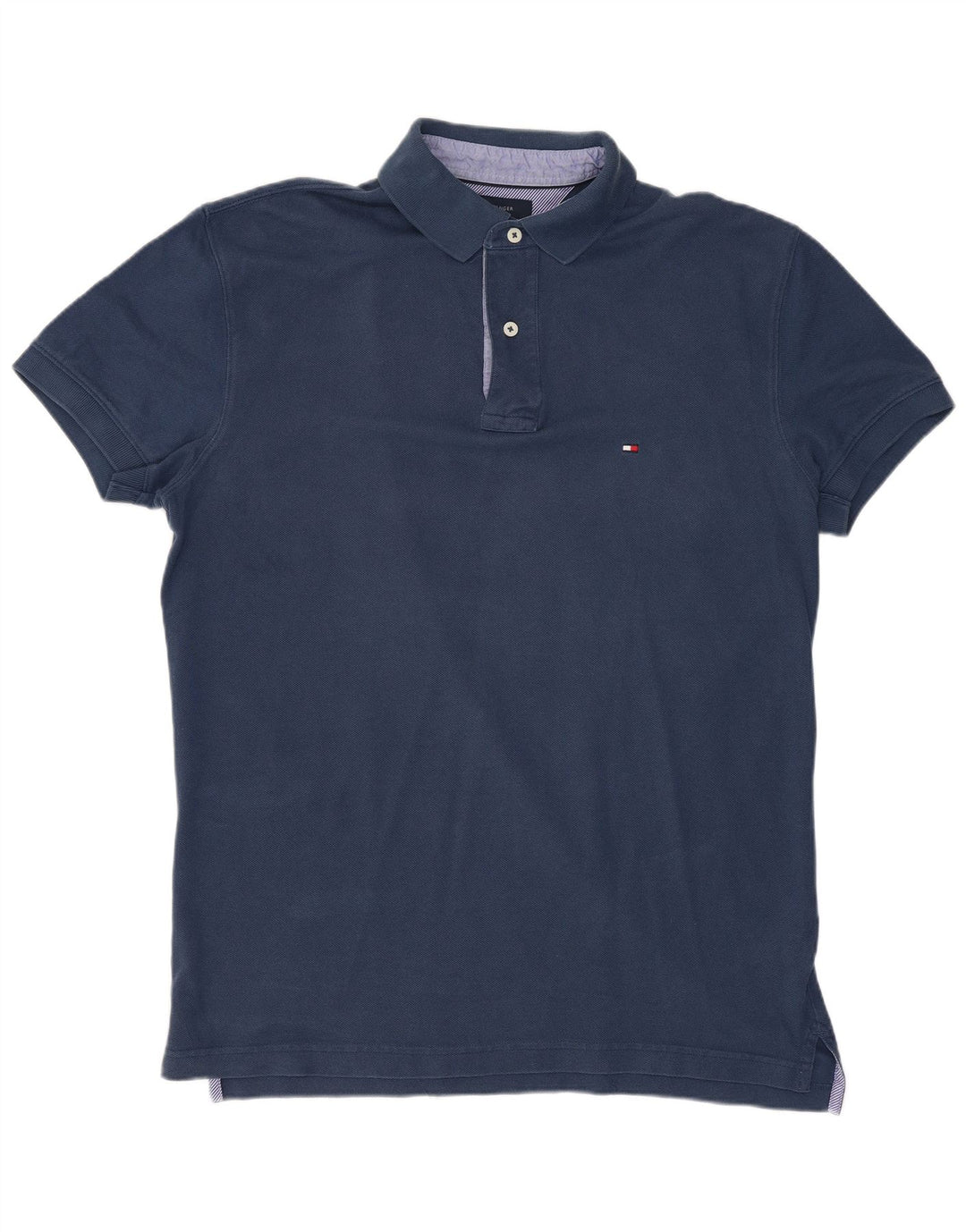 Camisa polo masculina TOMMY HILFIGER médio algodão azul marinho