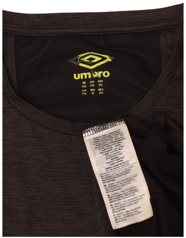 Umbro Camiseta Masculina Top 2XL Cinza Colourblock Poliéster