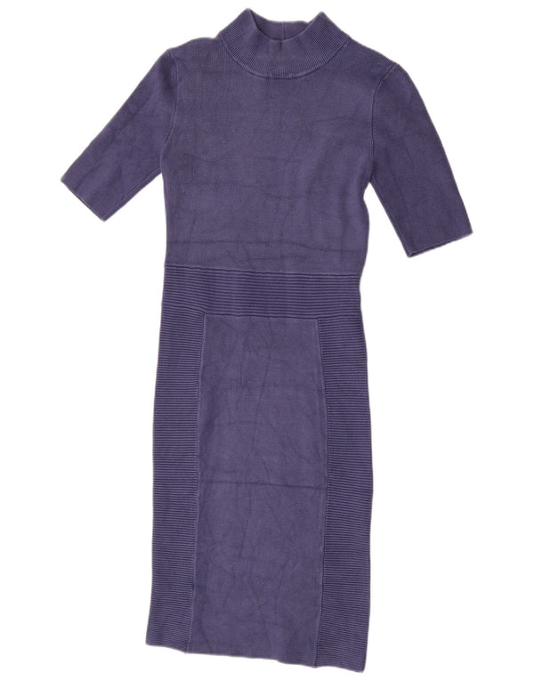 Vestido suéter feminino Guess de manga curta Reino Unido 8 pequeno roxo rayon