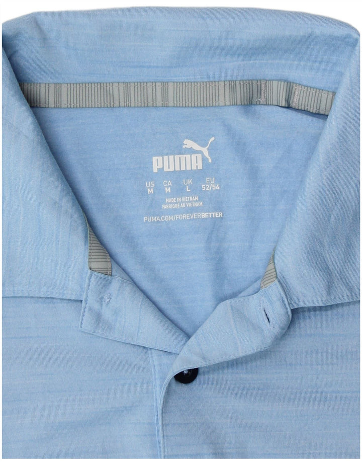 Camisa polo masculina PUMA azul médio