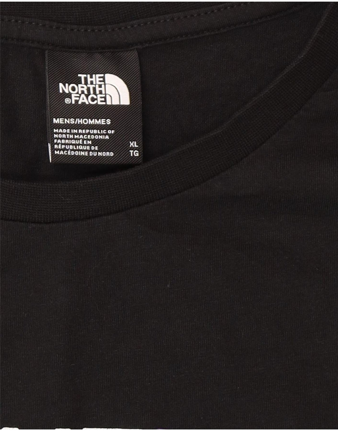 Camiseta gráfica masculina The North Face XL preta