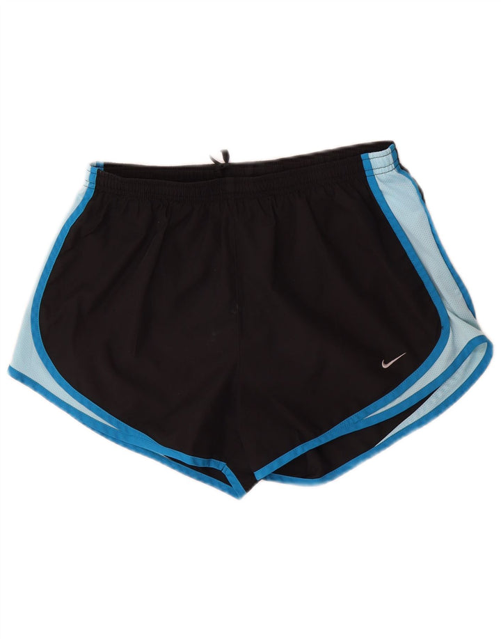 Shorts esportivos femininos Nike UK 14 médio preto colorblock