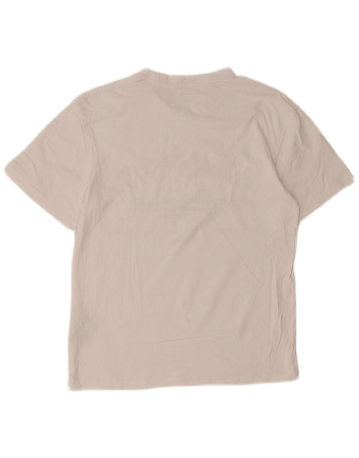 Camiseta gráfica masculina Jack & Jones Top médio algodão branco