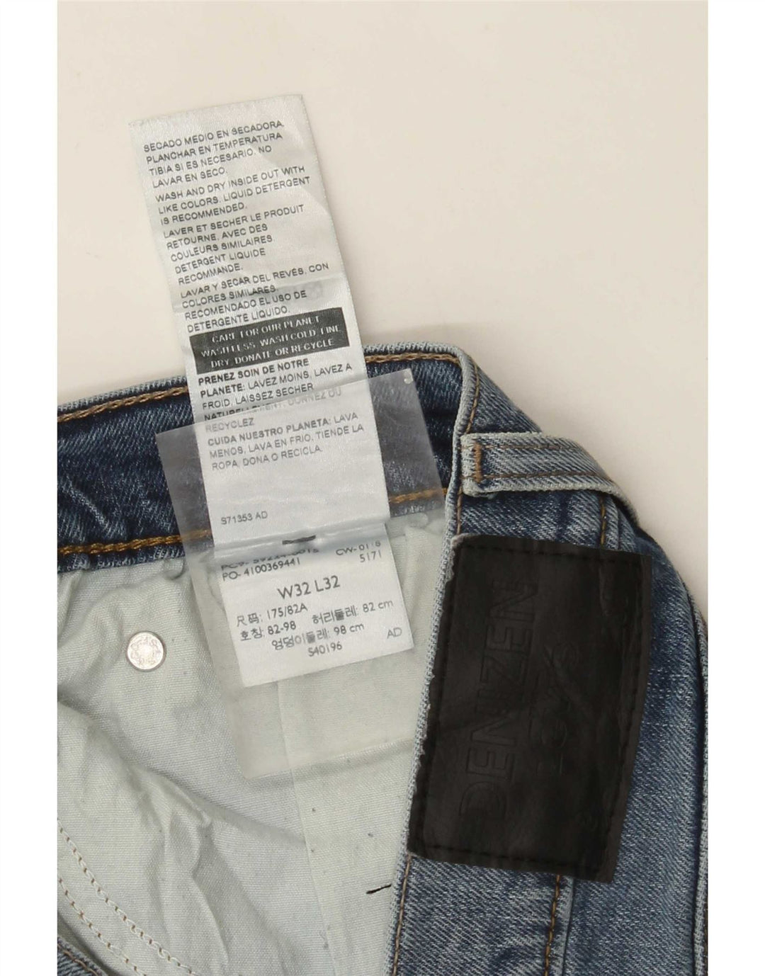 Calça jeans masculina Levi's Denizen Slim Tapered W32 L32 azul algodão