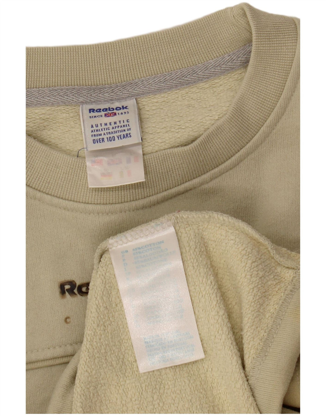 Reebok Mens Graphic Moletom Jumper Médio Algodão Verde