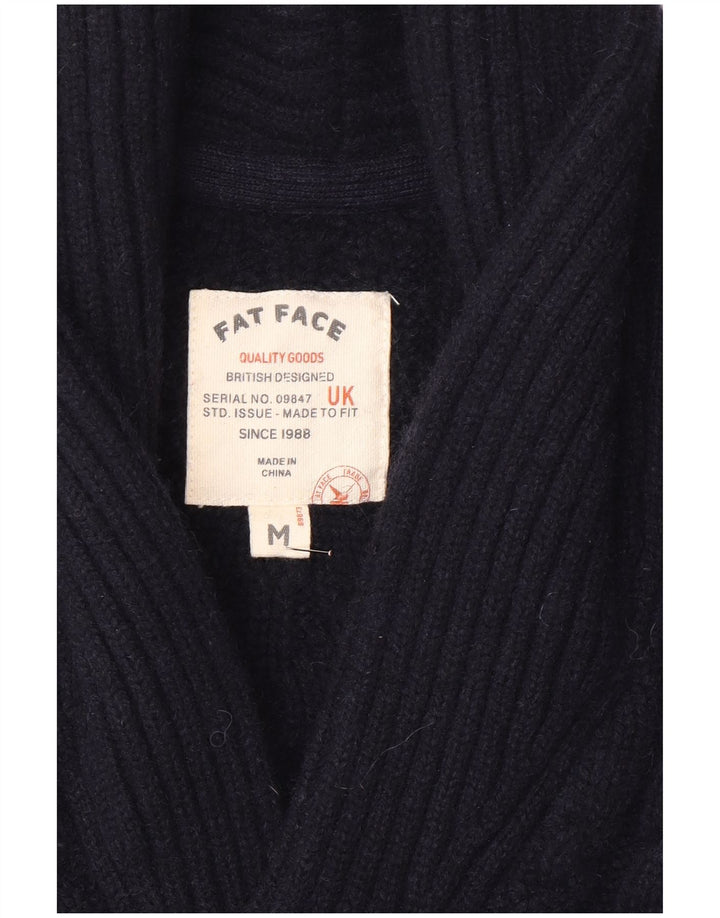 Suéter Cardigan Masculino Fat Face Lã Azul Marinho Médio