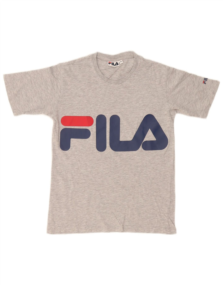 Camiseta masculina Fila Graphic XS cinza manchada