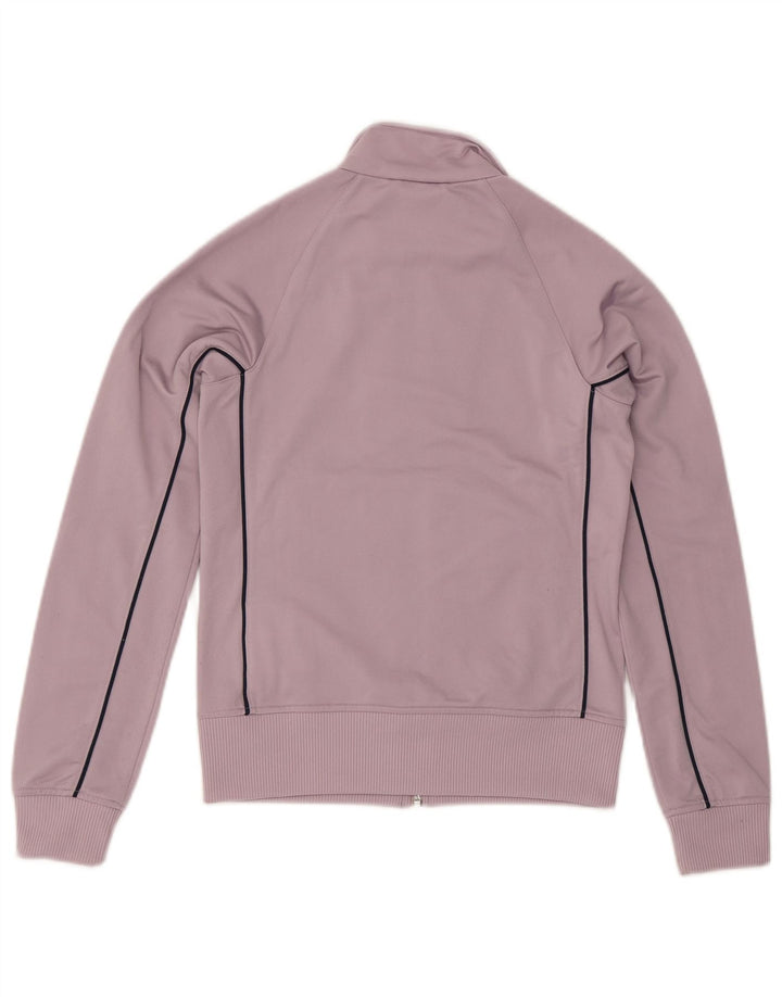 Adidas Womens Tracksuit Top Jacket UK 10 Pequeno Roxo Poliéster