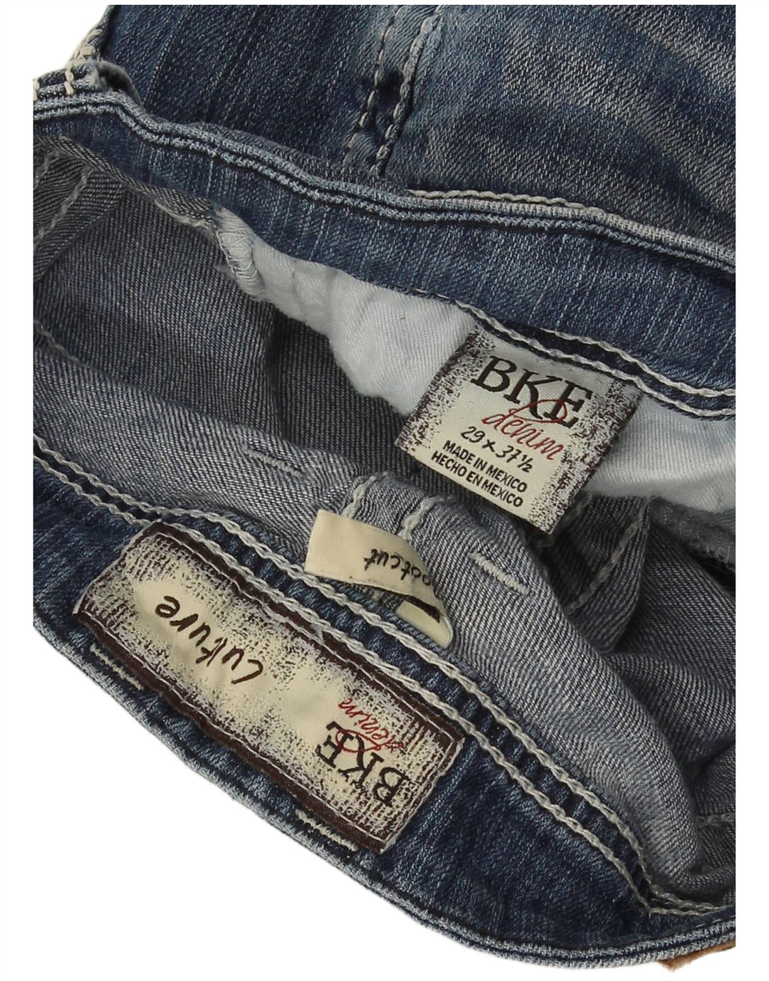 Calça jeans feminina BKE Bootcut W29 L37 algodão azul