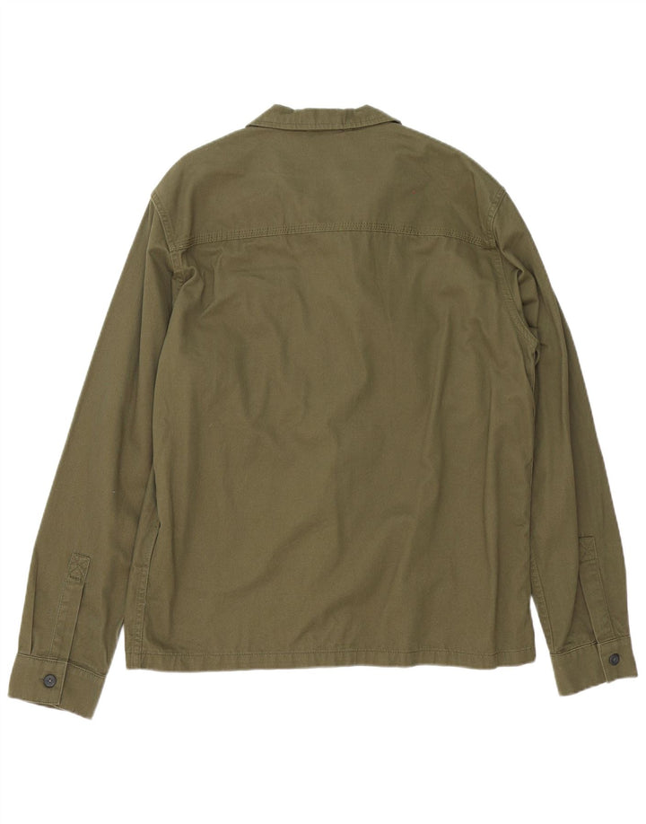 Camisa masculina Jack & Jones grande algodão cáqui