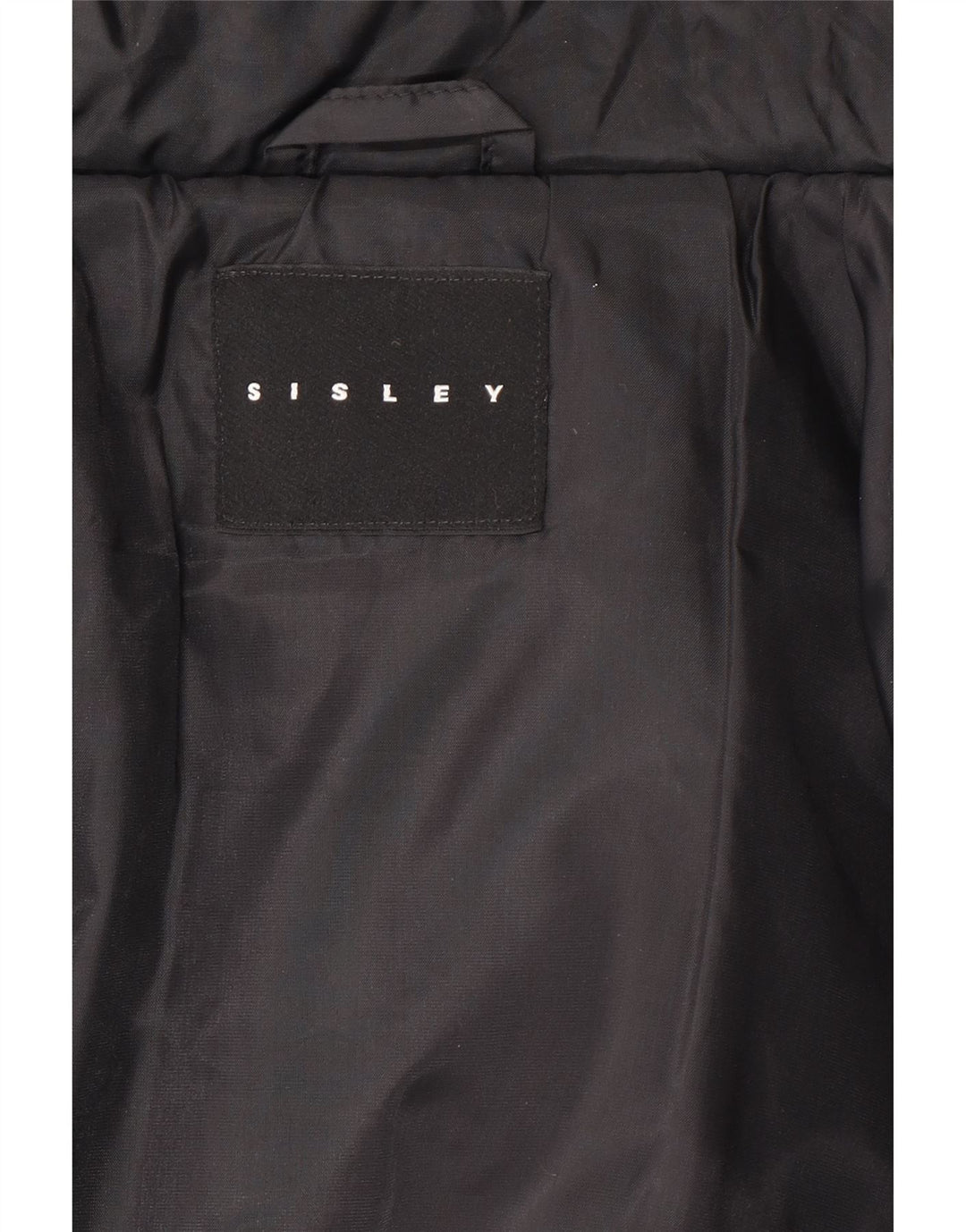 Jaqueta Sisley Feminina Crop Oversized Acolchoada UK 14 Médio Preto Poliamida