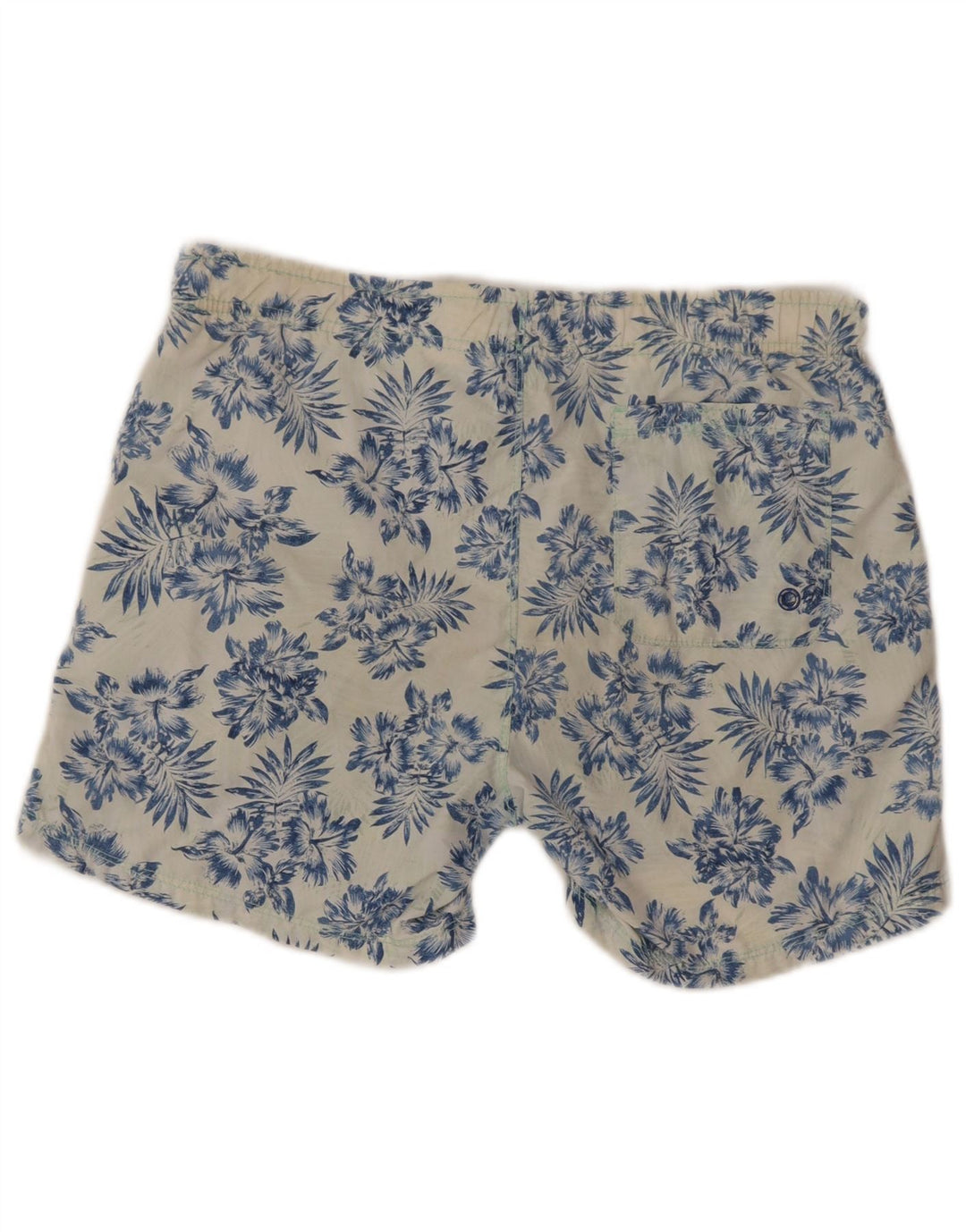 Maui and Sons Calções de banho masculinos poliamida floral azul médio