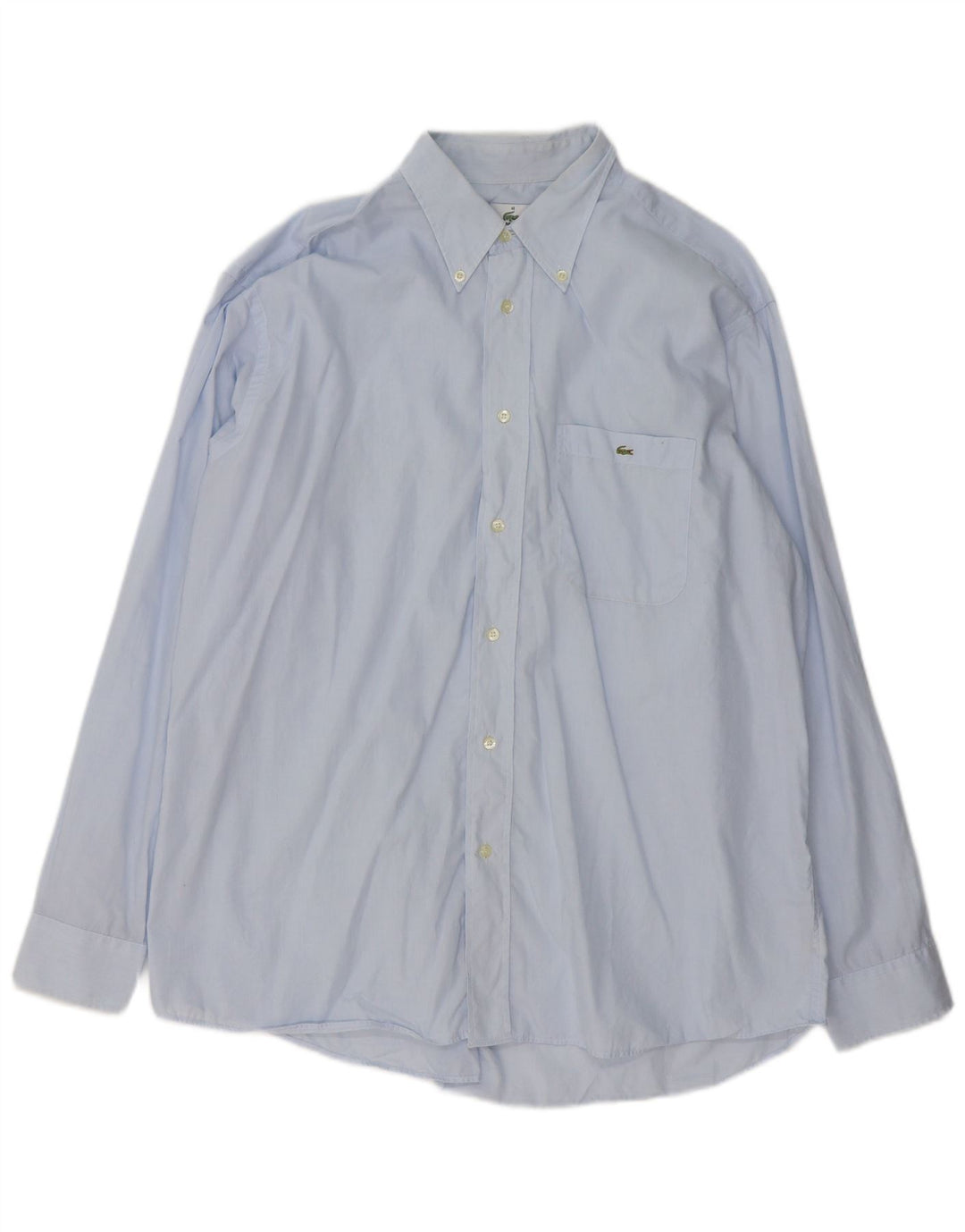 Camisa masculina Lacoste tamanho 43 grande algodão azul