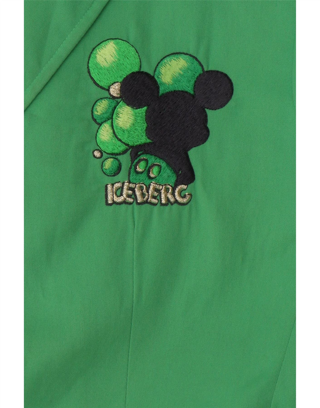 Jaqueta blazer feminina Iceberg Mickey Mouse gráfica IT 46 grande verde