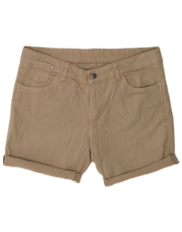 Shorts jeans feminino Lacoste tamanho 42 grande W32 algodão cáqui
