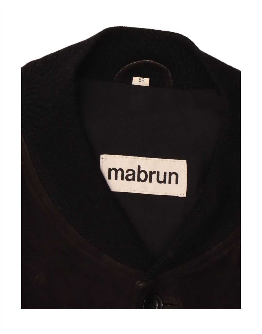 Jaqueta bomber masculina de camurça MABRUN IT 56 3XL couro preto