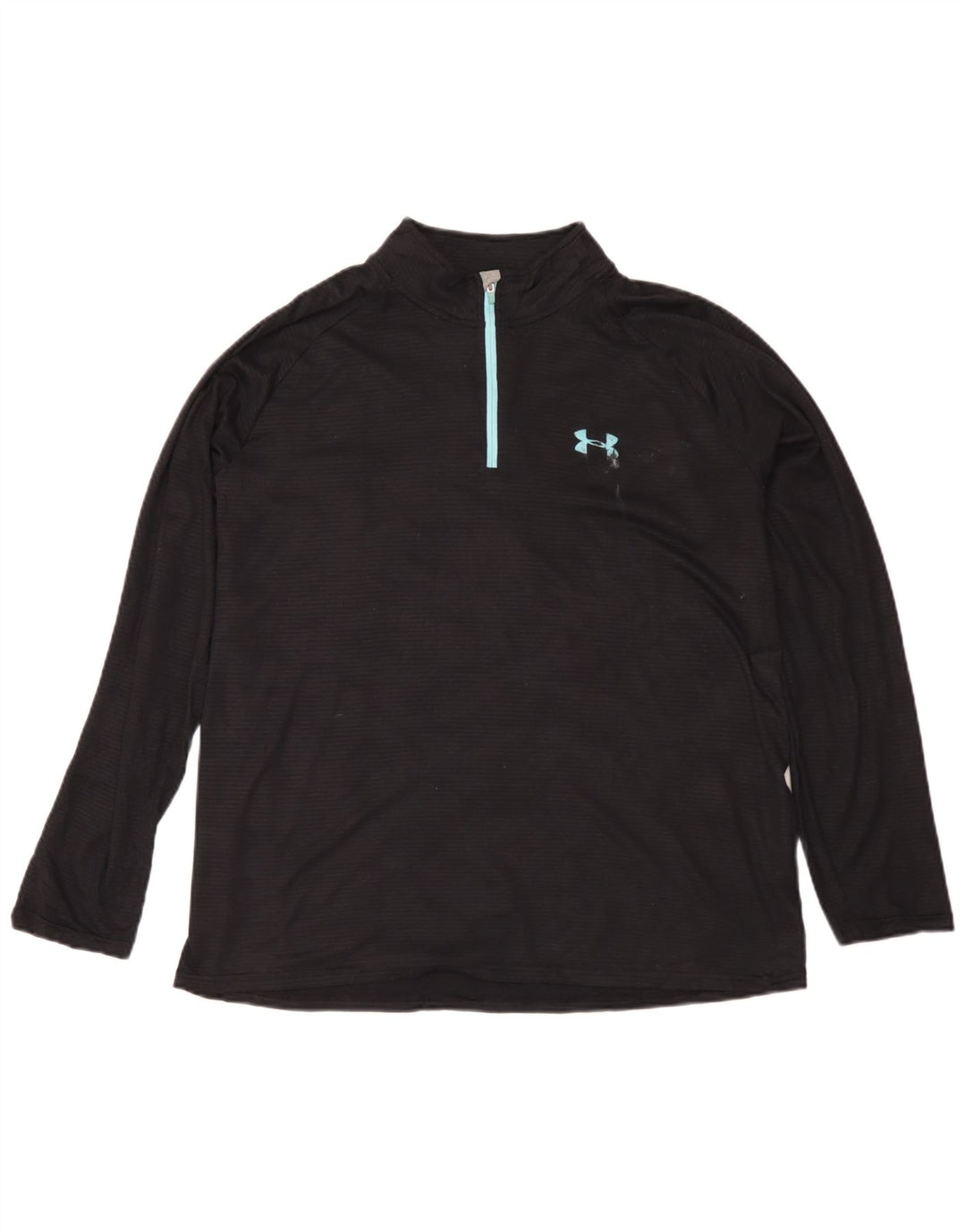 Under Armour Masculino Heat Gear Zip Neck Pulôver Treino Top Grande Preto