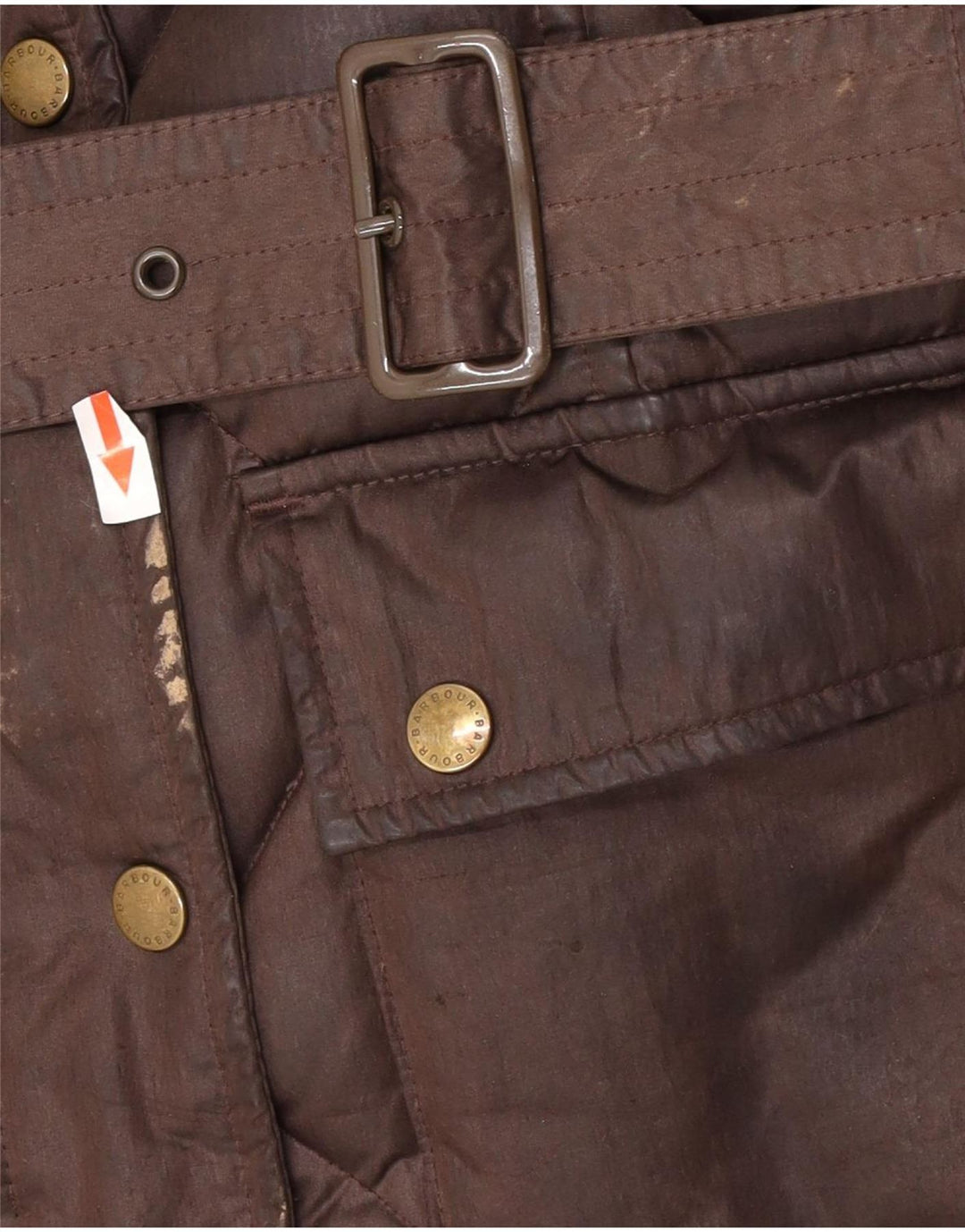 Jaqueta acolchoada feminina Barbour UK 12 poliéster marrom médio