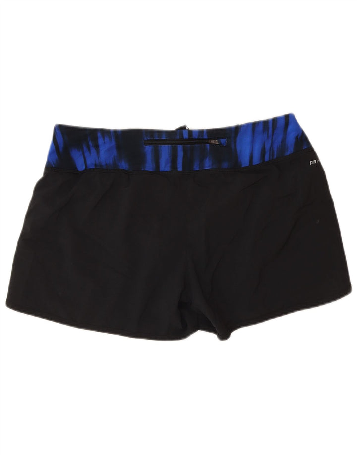 Shorts esportivo feminino Nike Dri Fit UK 14 médio preto tie-dye poliéster