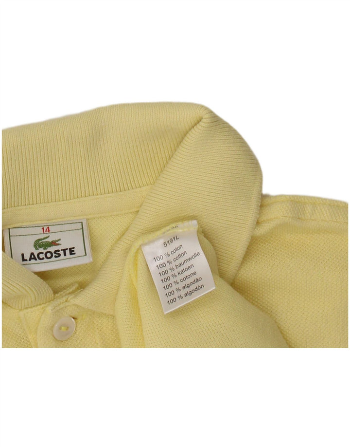 Polo LACOSTE Menino 13-14 Anos Algodão Amarelo