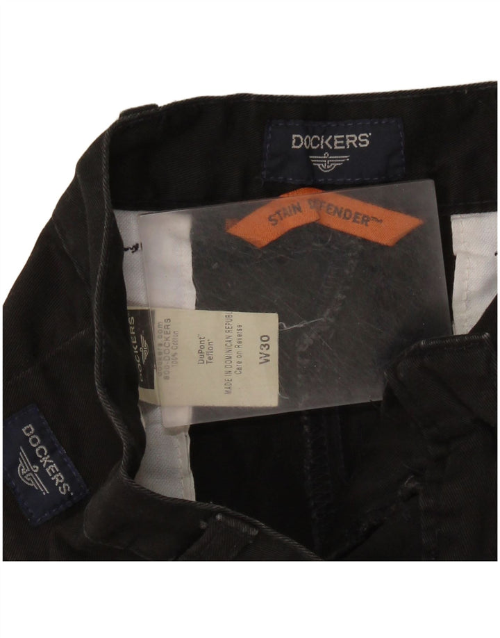 Shorts masculino DOCKERS Stain Defender Pegged Chino W30 algodão preto médio