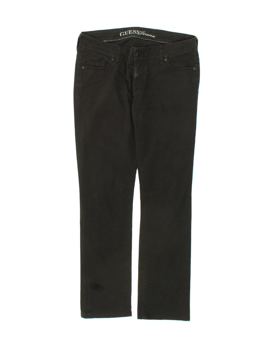 GUESS Womens Slim Casual Trousers W30 L30 Black Cotton Vintage Guess and Second-Hand Guess from Messina Hembry 