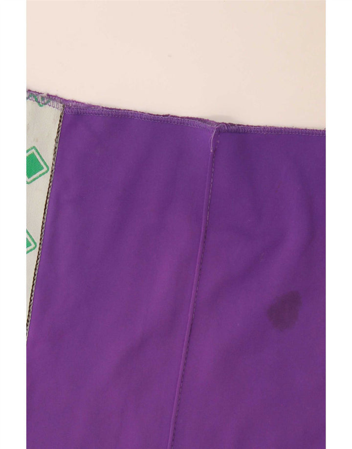Calça esportiva masculina vintage com bloco colorido roxo médio