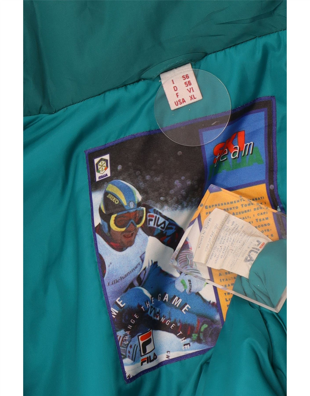 Jaqueta de esqui masculina Fila IT 56 3XL azul colorblock poliéster