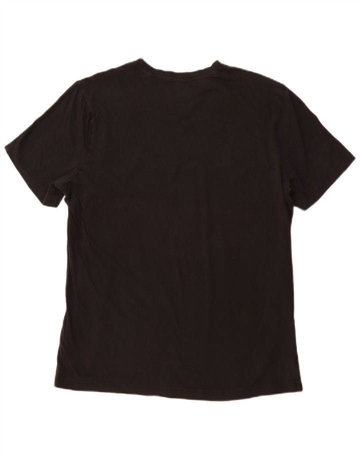 Camiseta feminina gráfica REEBOK Reino Unido 14 grande algodão preto