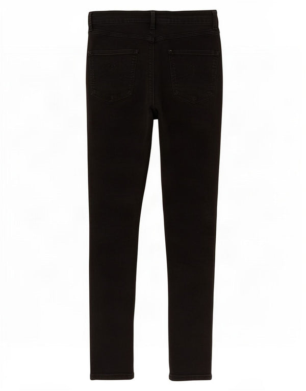 Calça jeans feminina Marks & Spencer UK 12 médio W30 L30 algodão preto