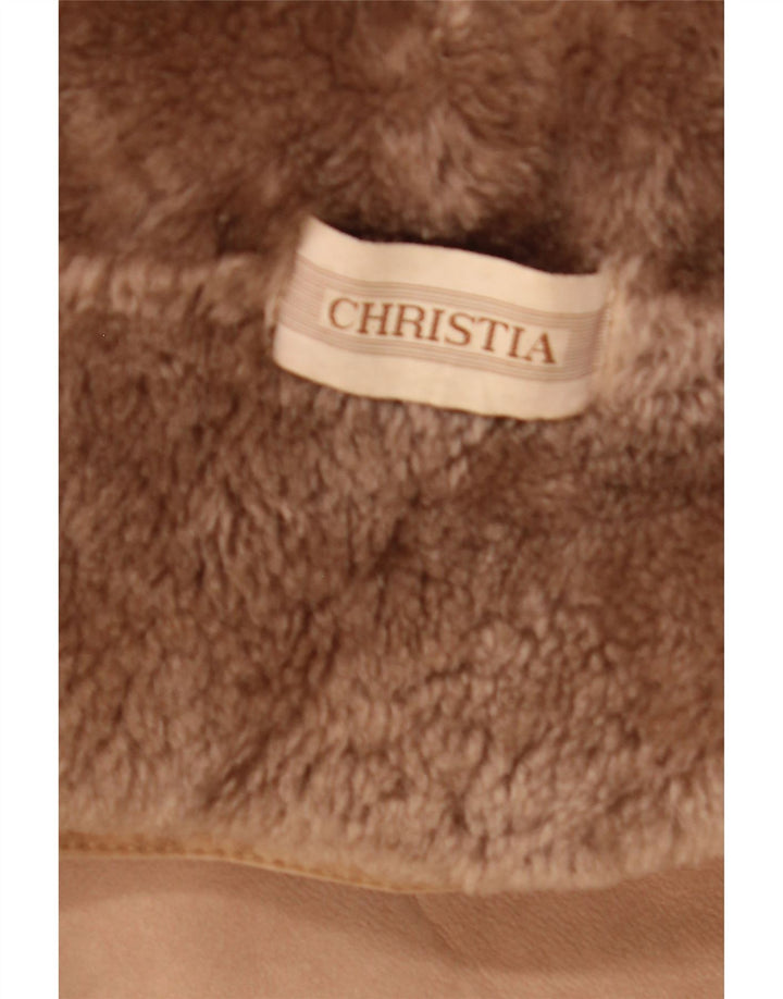 Jaqueta feminina Christia Shearling UK 20 2XL bege