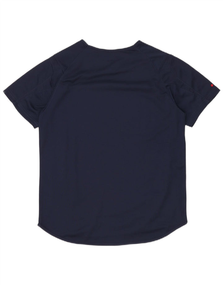 Camiseta masculina FILA pequena azul marinho poliéster