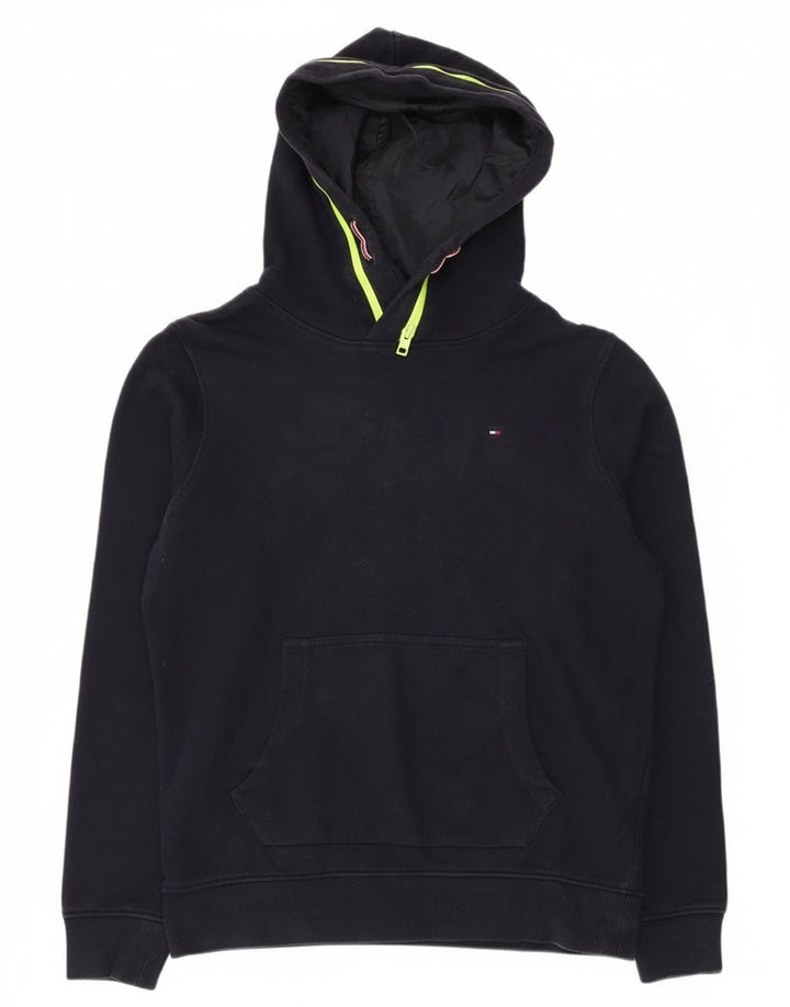 Tommy Hilfiger Meninos moletom com capuz 13-14 anos azul marinho poliéster