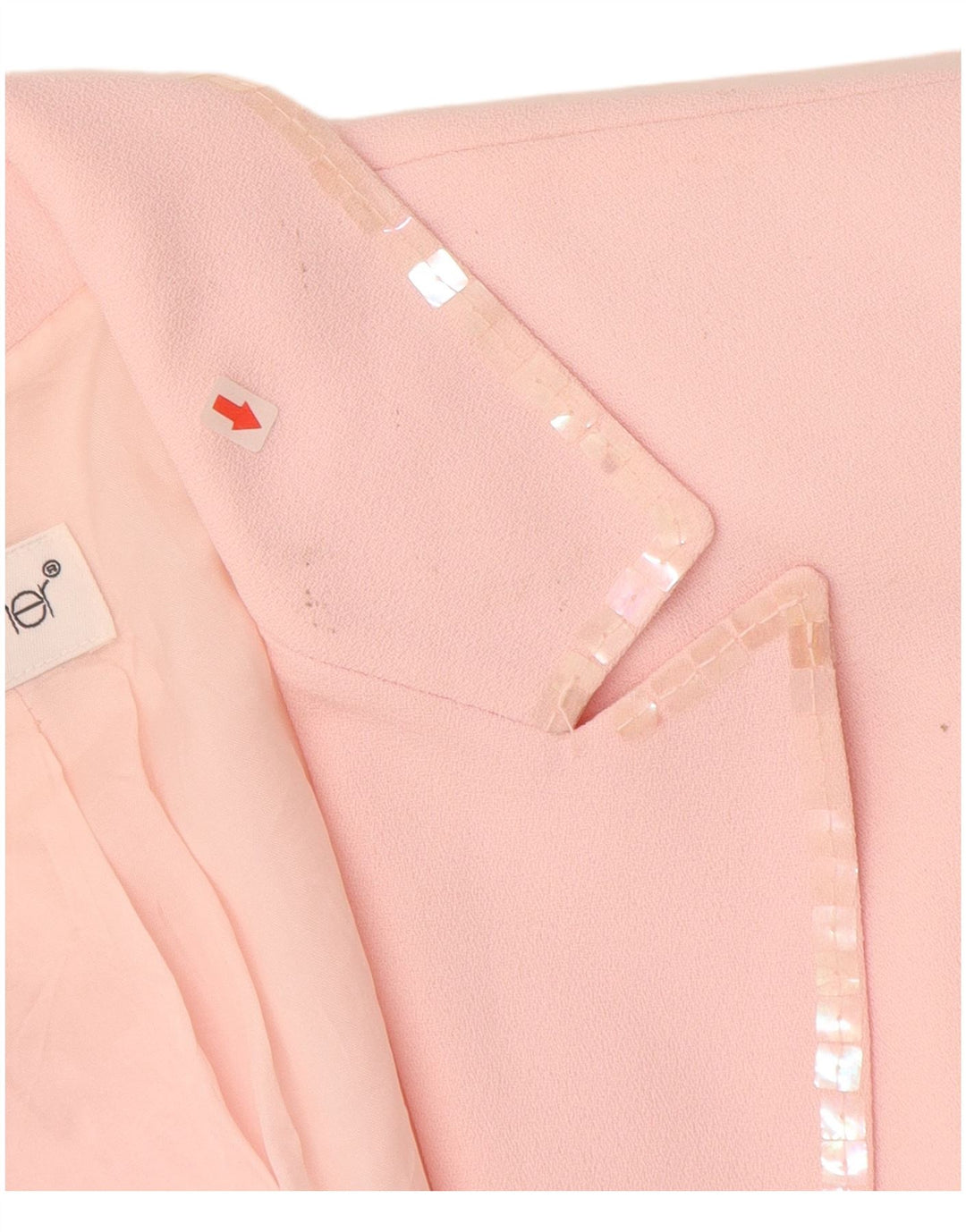 JUNTOS Jaqueta blazer feminina de 1 botão Reino Unido 12 poliéster rosa médio