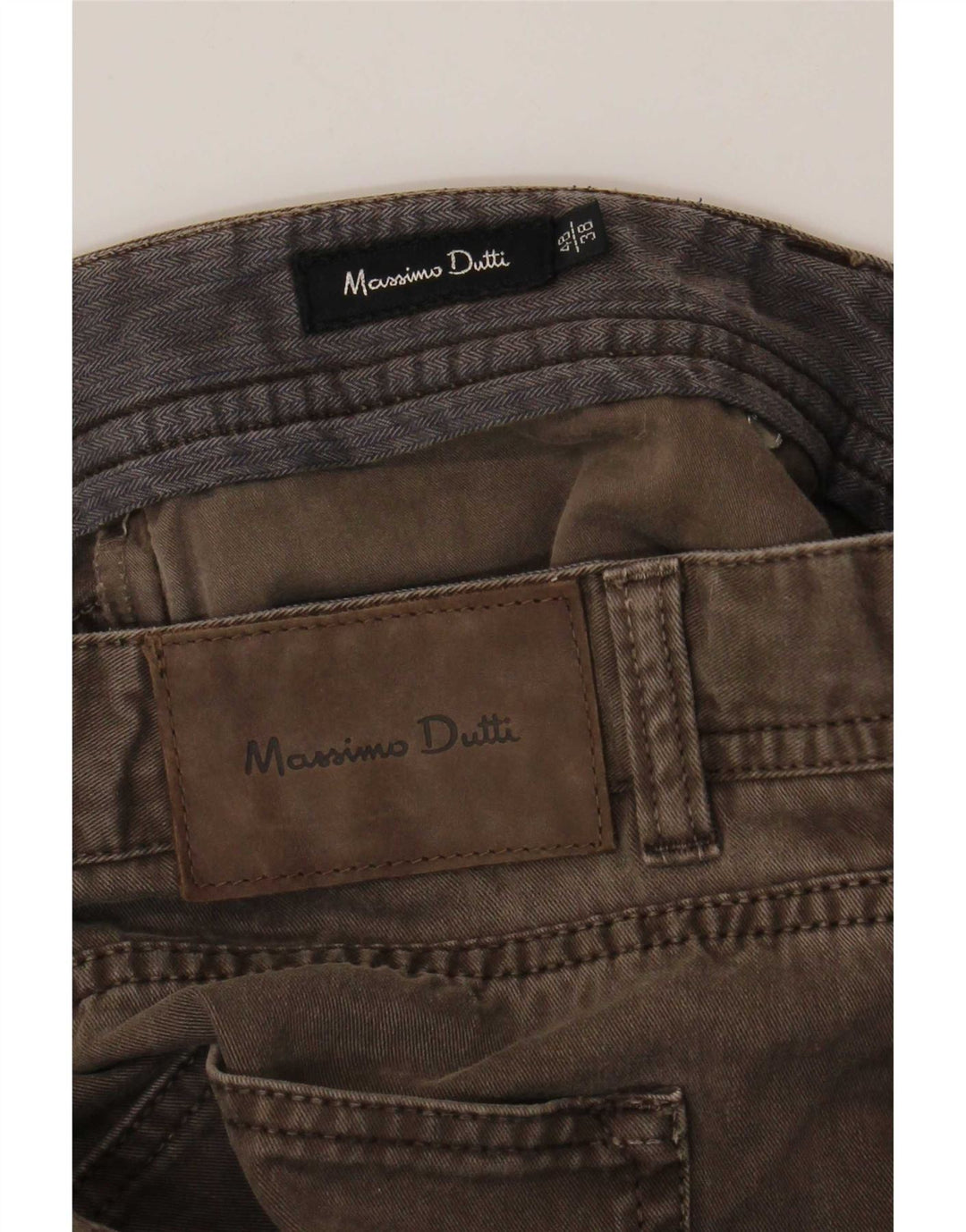 Jeans retos masculinos Massimo Dutti EU 48 XL W38 L29 marrom