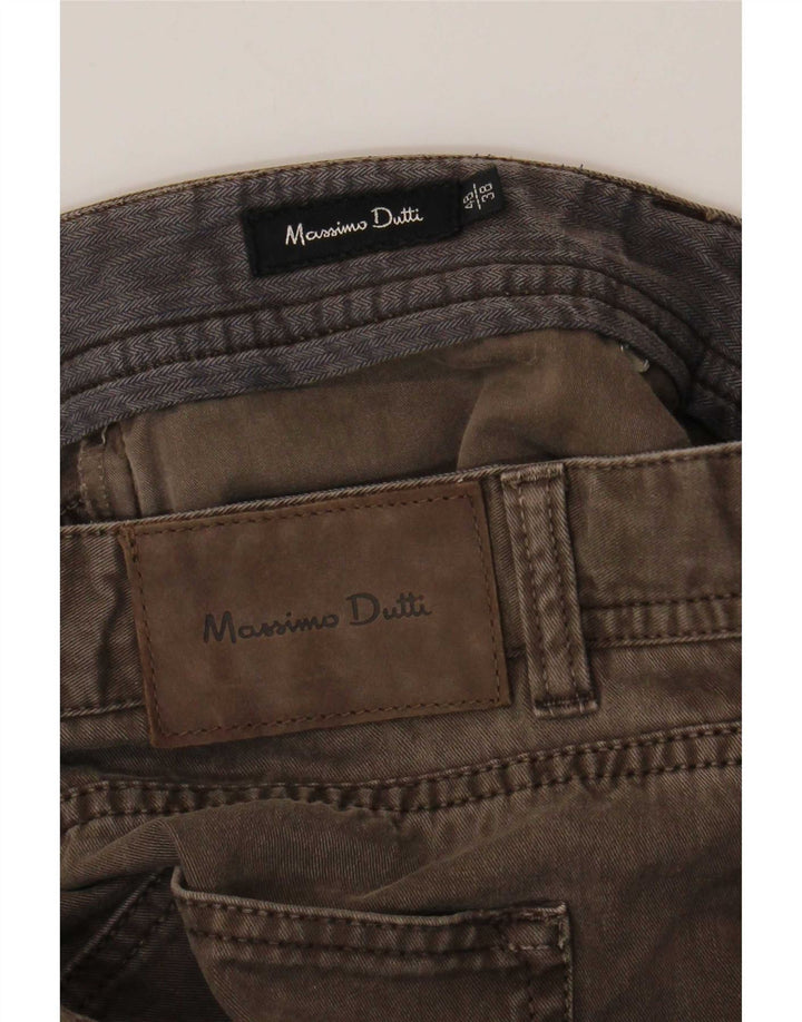 Jeans retos masculinos Massimo Dutti EU 48 XL W38 L29 marrom