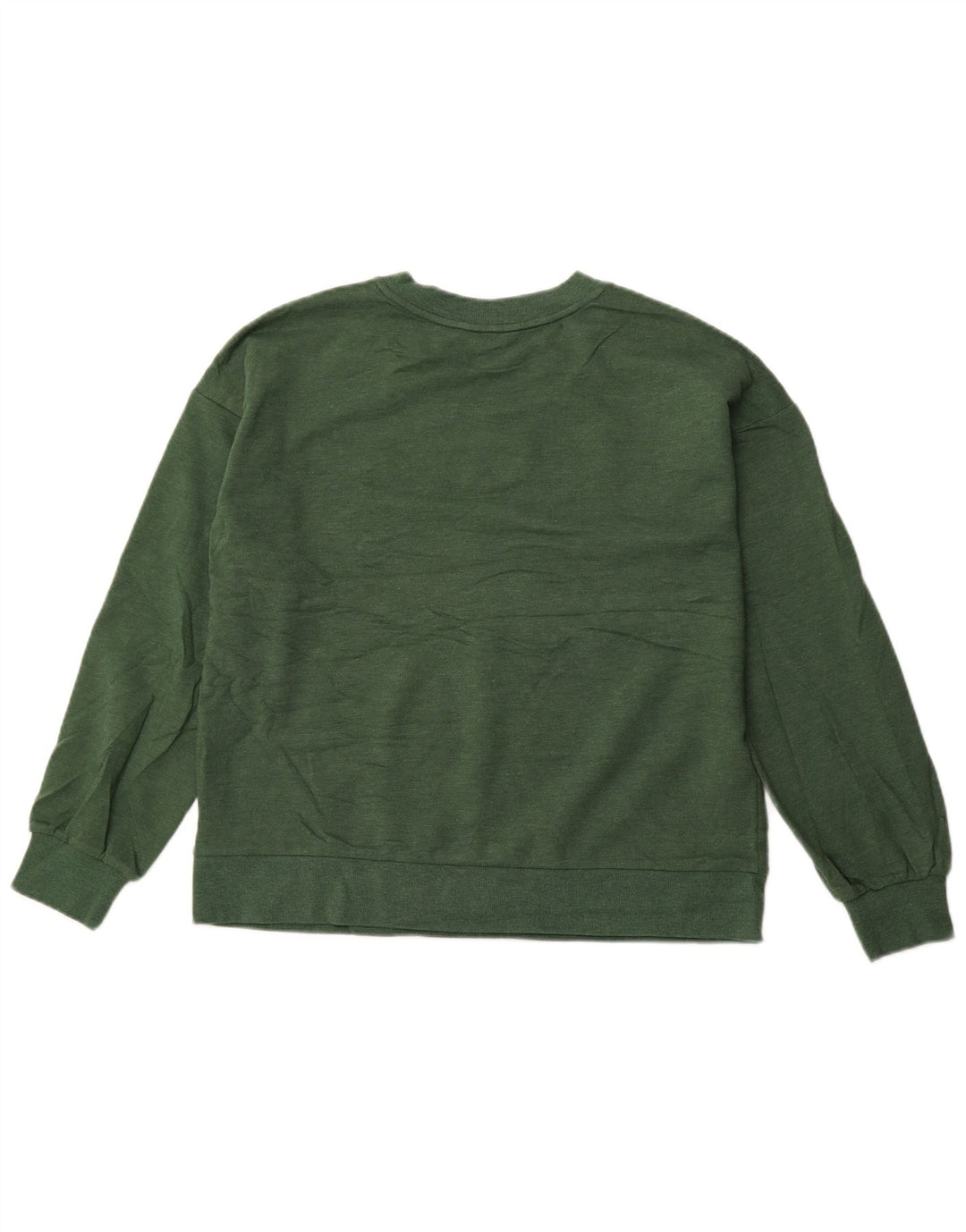 EDDIE BAUER moletom feminino jumper UK 14 algodão verde médio