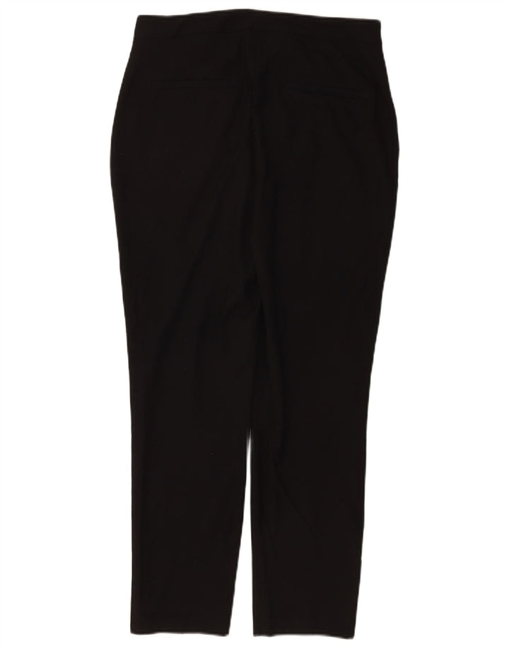Calça feminina Zara Slim Cropped UE 38 Pequeno W28 L26 Poliéster Preto