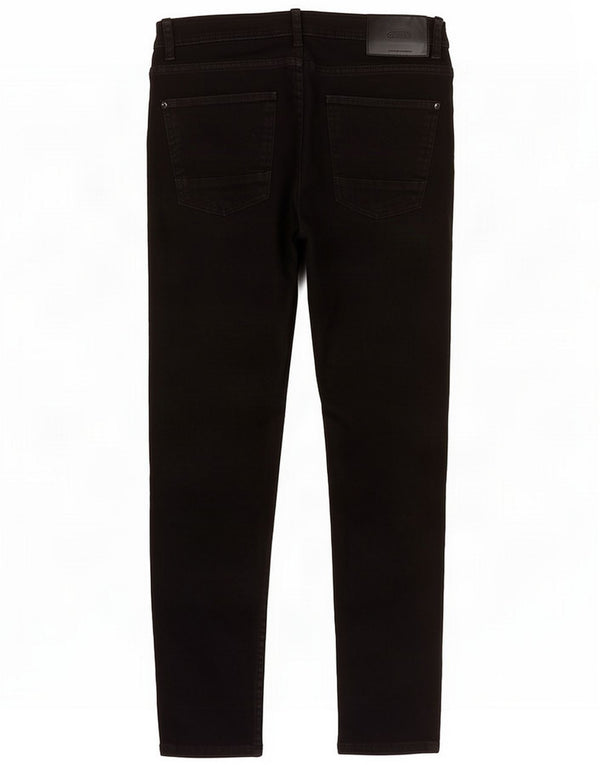 Zara Mens Cropped Slim Jeans EU 40 Médio W31 L25 Algodão Preto