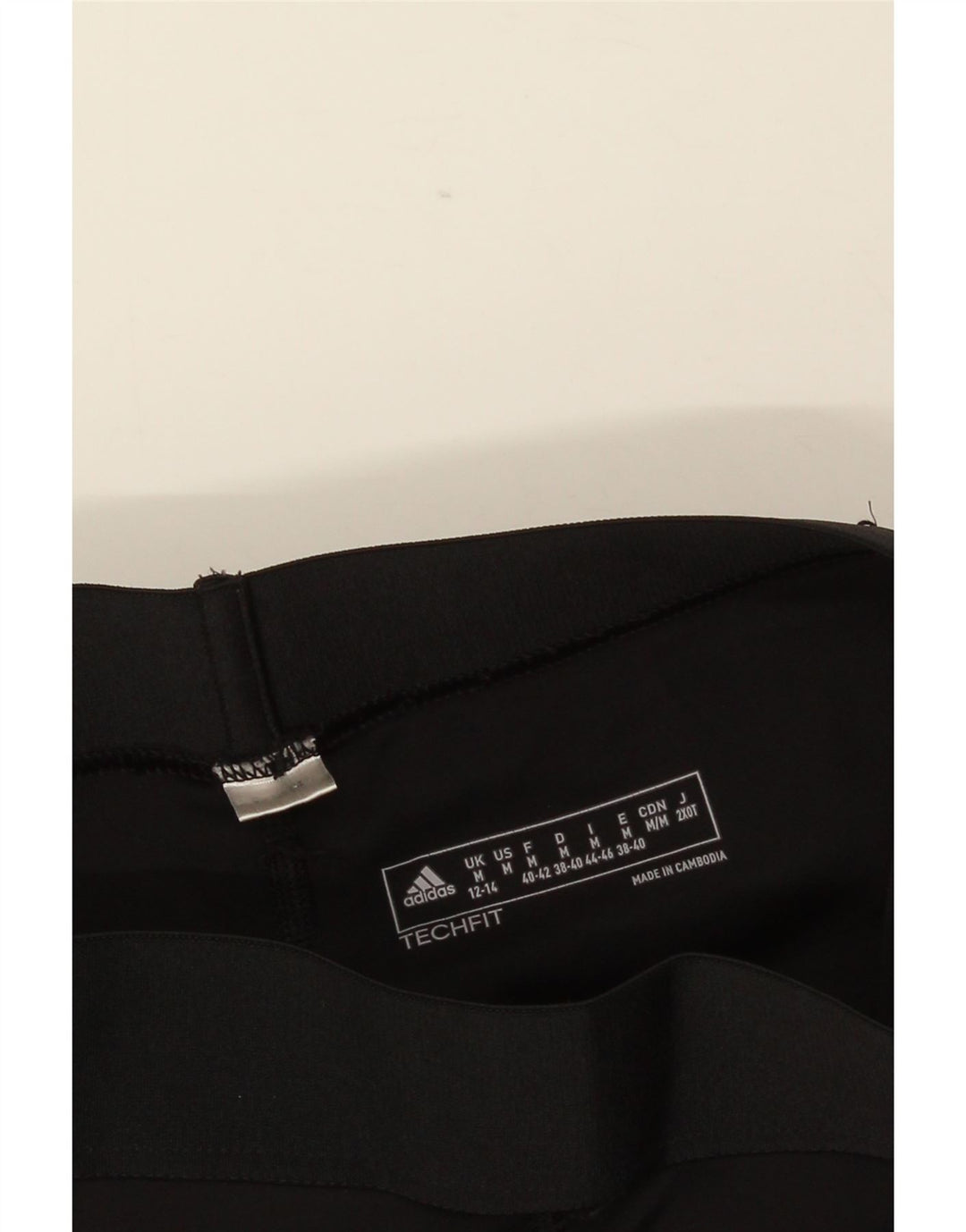 ADIDAS Womens Graphic Capri Leggings UK 12/14 Médio Preto