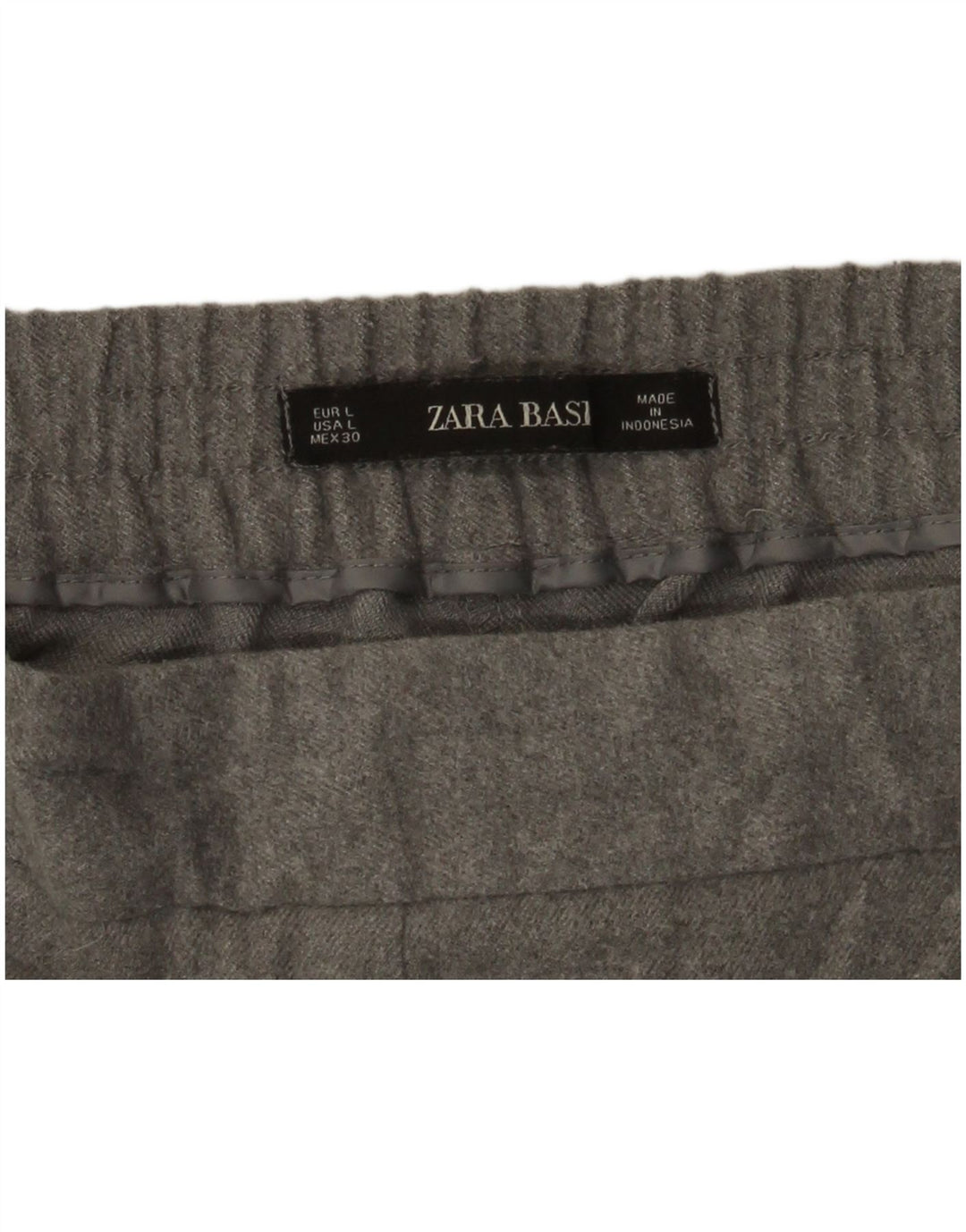 Zara Calça feminina cortada grande W30 L25 cinza