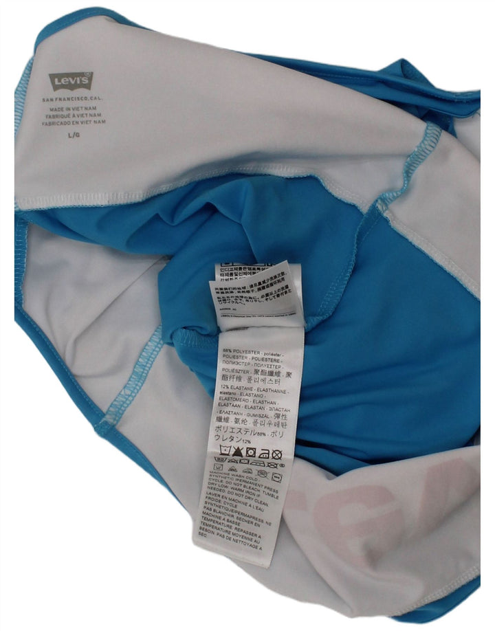 Roupa de banho feminina gráfica Levi's grande azul poliéster esportivo