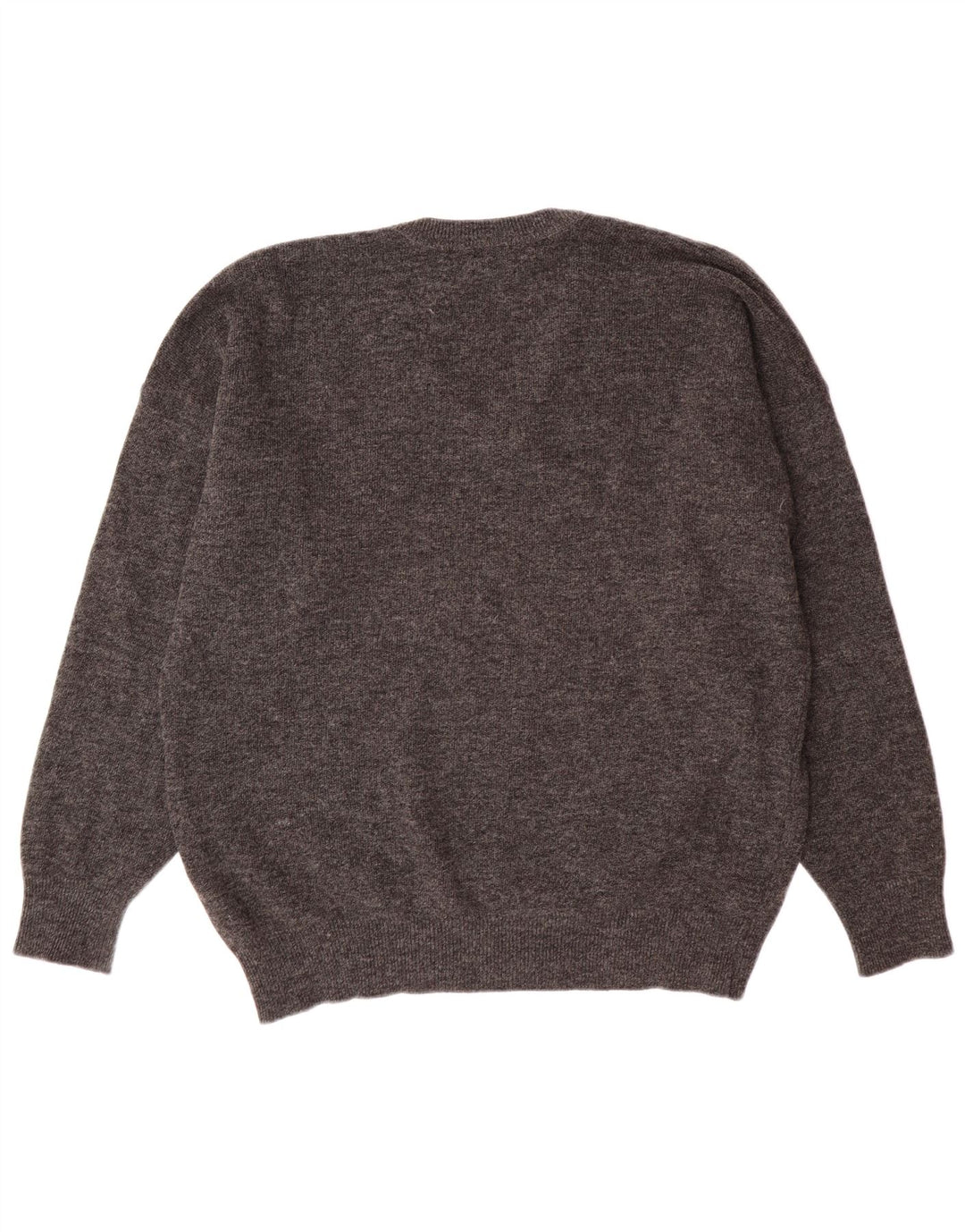 Suéter masculino Lacoste com decote em V tamanho 7 2XL lã cinza