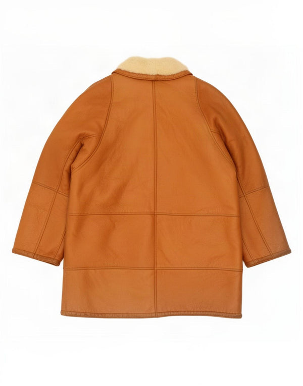 Casaco feminino de shearling grande da Anfor IT 46 grande bege