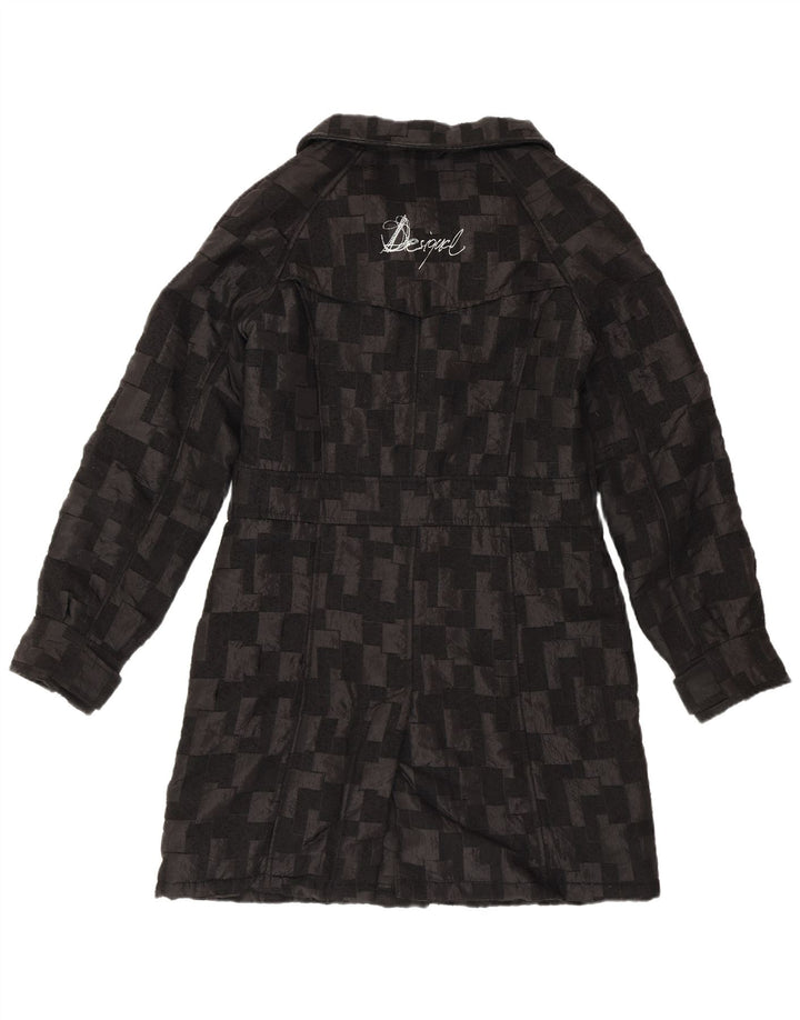 Casaco corta-vento feminino Desigual EU 40 médio preto geométrico