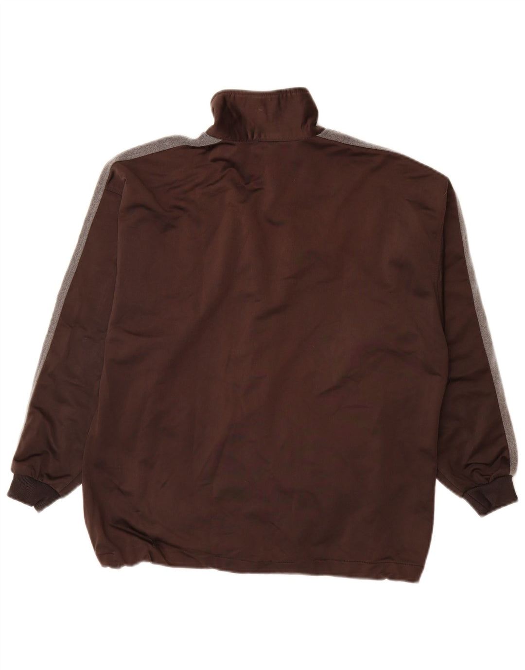 ASICS Mens Graphic Tracksuit Top Jacket Medium Brown Colourblock Poliéster