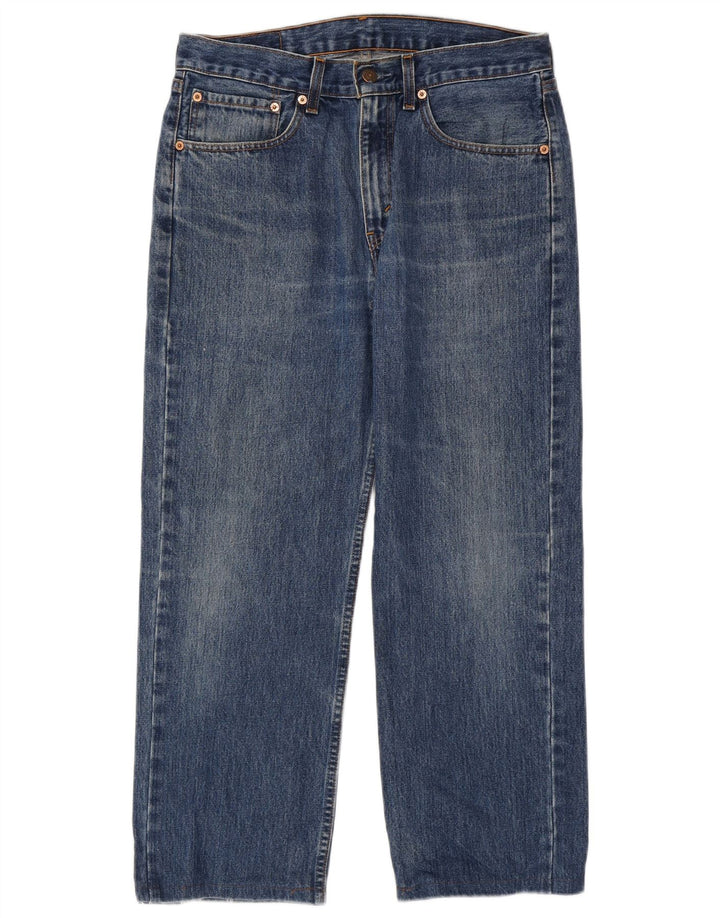 Jeans retos masculinos Levi's W32 L27 algodão azul