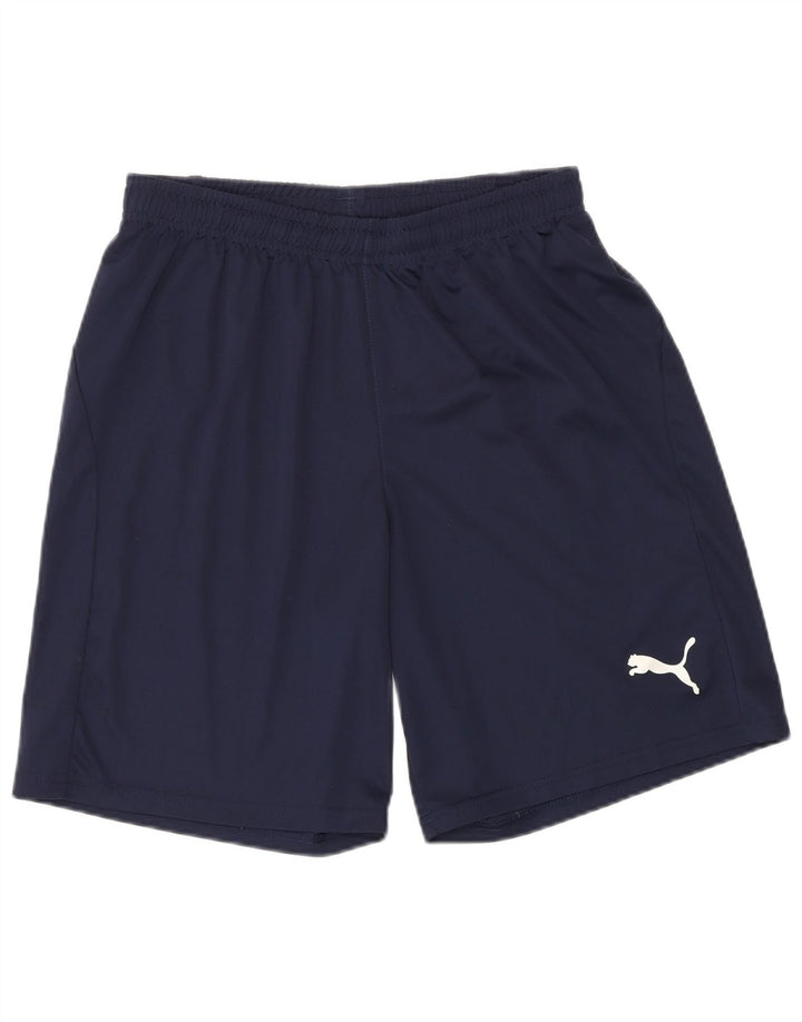Shorts esportivos masculinos Puma médio azul marinho poliéster